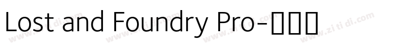 Lost and Foundry Pro字体转换
